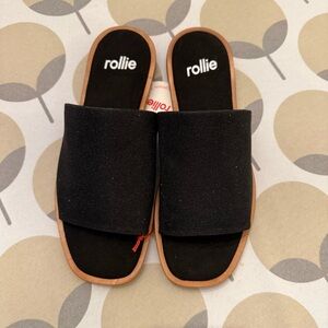 Rollie Nation Black Slide Sandals
